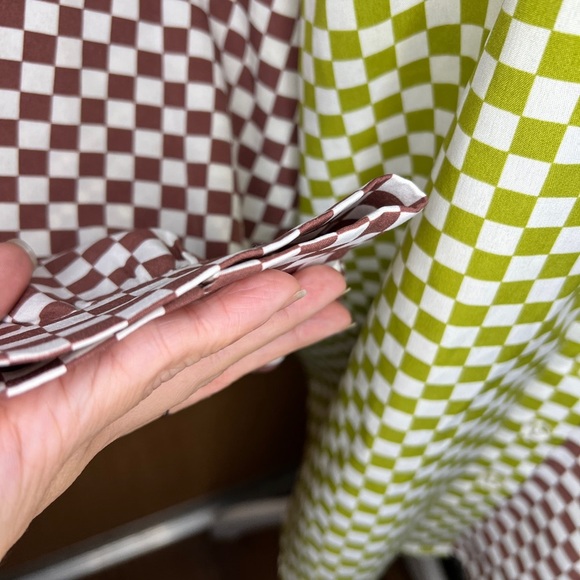 Pretty Garbage checkered oversized women’s long sleeve size S - Picture 2 of 5